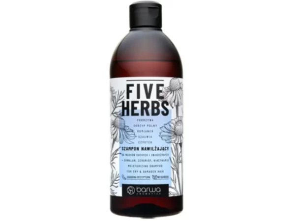 Barwa Šampon za suvu i oštećenu kosu Five Herbs 480 ml